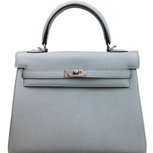 Hermes Kelly Bag 25 Togo Leather Light Blue