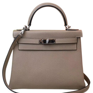 Hermes Kelly Bag 25 Togo Leather Gray