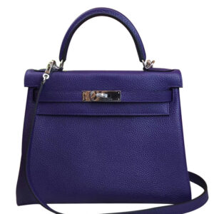 Hermes Kelly Bag 25 Togo Leather Purple