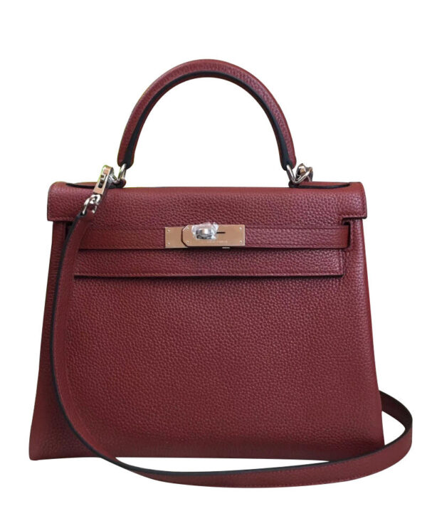 Hermes Kelly Bag 25 Togo Leather Mauve