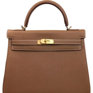 Hermes Kelly Bag 28 Togo Leather Light Coffee