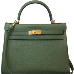 Hermes Kelly Bag 28 Togo Leather Green