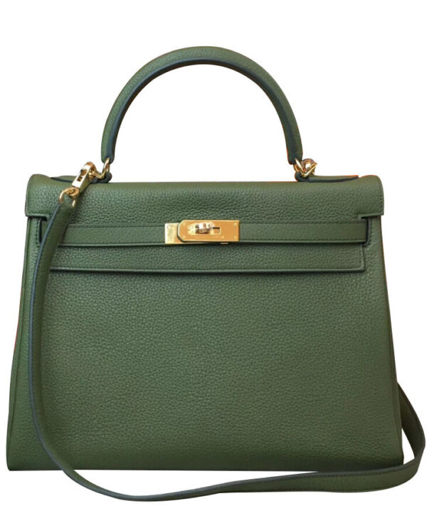 Hermes Kelly Bag 28 Togo Leather Green