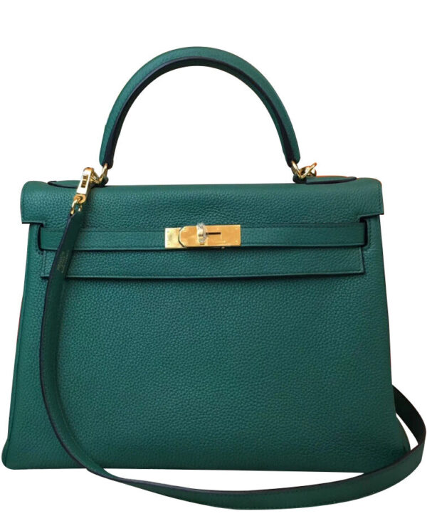 Hermes Kelly Bag 28 Togo Leather Dark Green