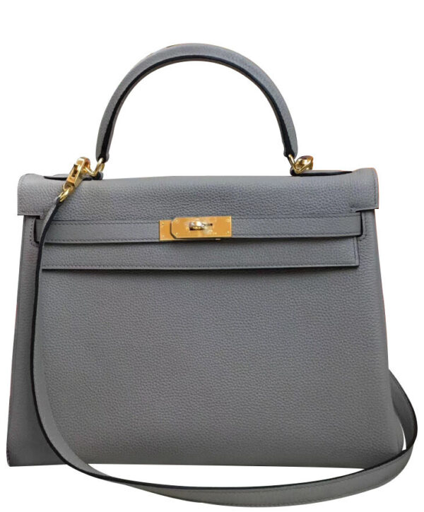 Hermes Kelly Bag 28 Togo Leather Gray