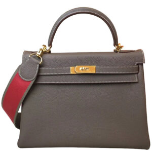 Hermes Kelly Bag 28 Togo Leather Dark Gray