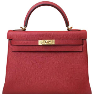 Hermes Kelly Bag 28 Togo Leather Red