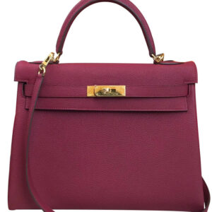 Hermes Kelly Bag 28 Togo Leather Mauve