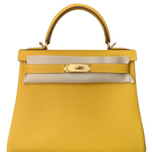 Hermes Kelly Bag 28 Togo Leather Yellow