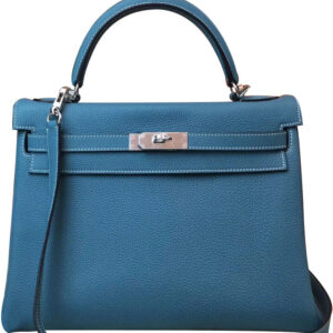 Hermes Kelly Bag 28 Togo Leather Blue