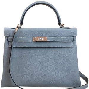 Hermes Kelly Bag 28 Togo Leather Light Blue