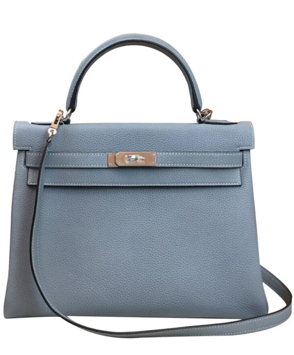 Hermes Kelly Bag 28 Togo Leather Light Blue