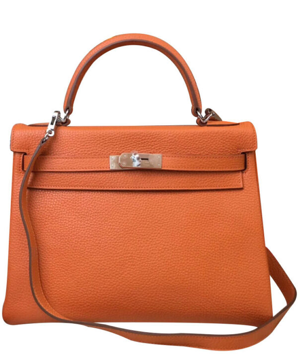 Hermes Kelly Bag 28 Togo Leather Orange