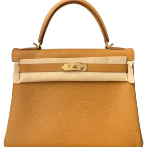 Hermes Kelly Bag 32 Togo Leather Apricot