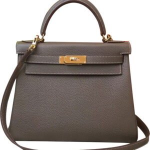 Hermes Kelly Bag 32 Togo Leather Dark Gray