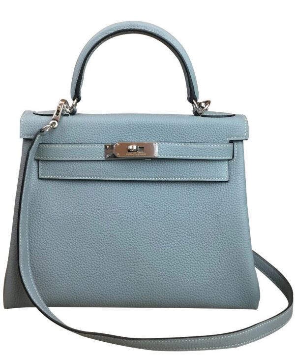 Hermes Kelly Bag 32 Togo Leather Light Blue