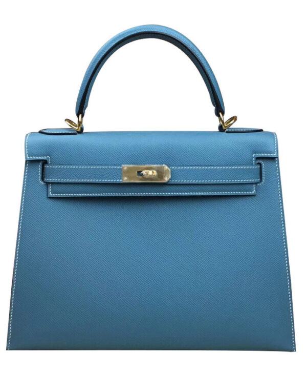 Hermes Kelly Bag 28 Epsom Leather Blue