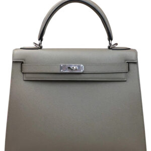 Hermes Kelly Bag 28 Epsom Leather Gray