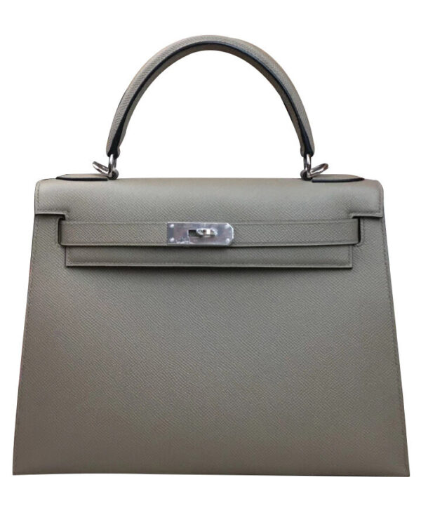 Hermes Kelly Bag 28 Epsom Leather Gray