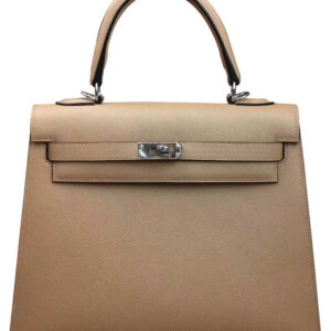 Hermes Kelly Bag 28 Epsom Leather Light Gray