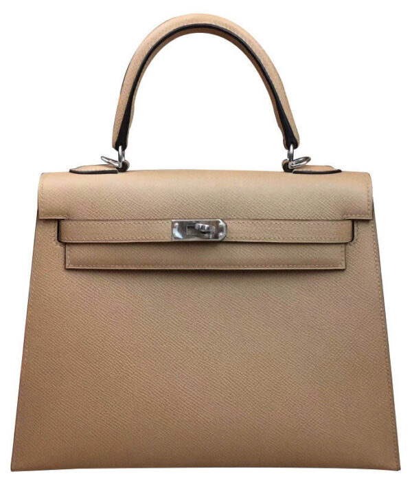 Hermes Kelly Bag 28 Epsom Leather Light Gray