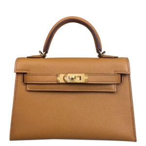 Hermes Kelly Bag 19 Epsom Leather Light Coffee