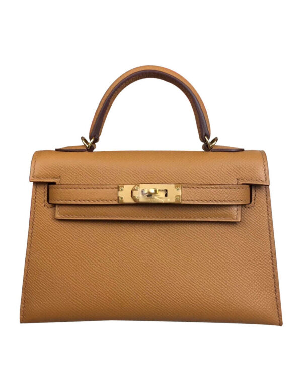 Hermes Kelly Bag 19 Epsom Leather Light Coffee