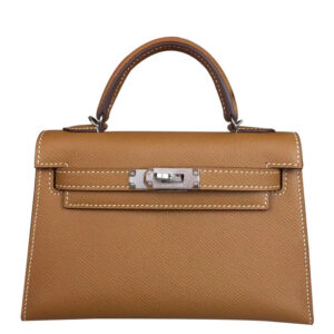 Hermes Kelly Bag 19 Epsom Leather Light Coffee