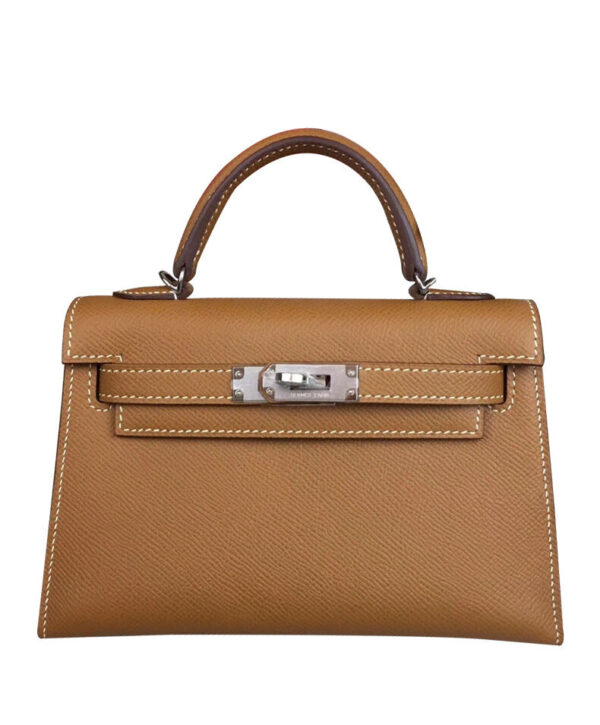 Hermes Kelly Bag 19 Epsom Leather Light Coffee