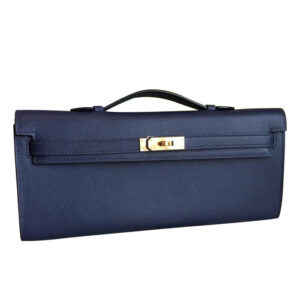 Hermes Kelly Cut Rouge H Dark Blue