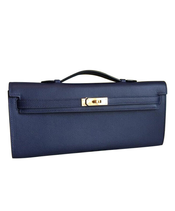 Hermes Kelly Cut Rouge H Dark Blue