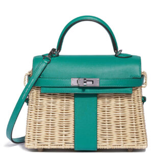 Hermes Kelly Picnic Mini Osier / Swift Vert Verone Green