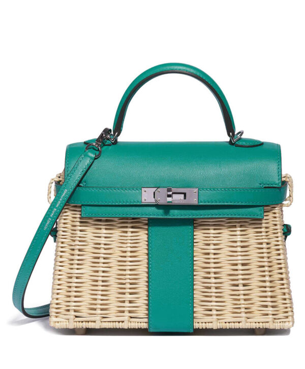 Hermes Kelly Picnic Mini Osier / Swift Vert Verone Green