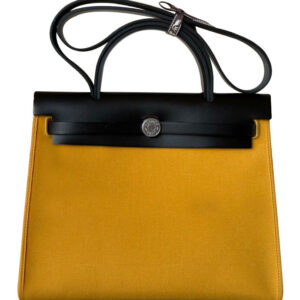 Hermes Herbag Zip Tote Bag Yellow