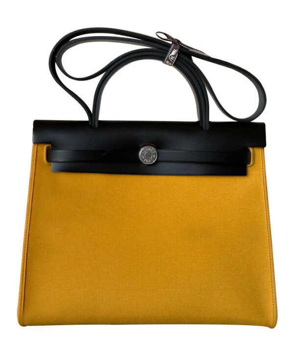 Hermes Herbag Zip Tote Bag Yellow