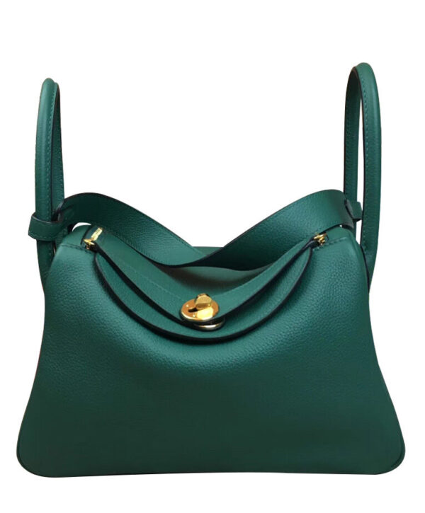 Hermes Linda Bag 30 Togo Leather Green