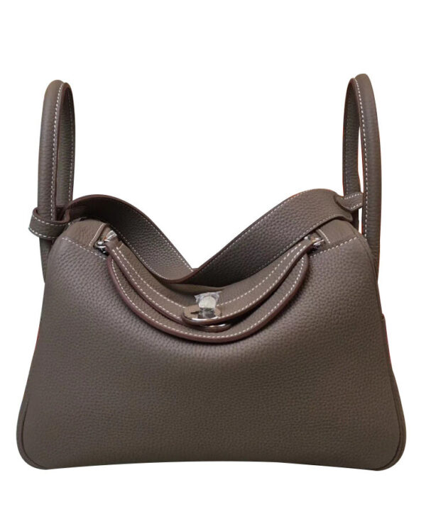 Hermes Linda Bag 26 Togo Leather Dark Gray