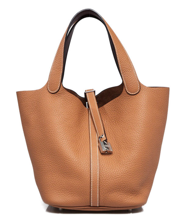 Hermes Picotin Lock Togo Bag 18cm Coffee