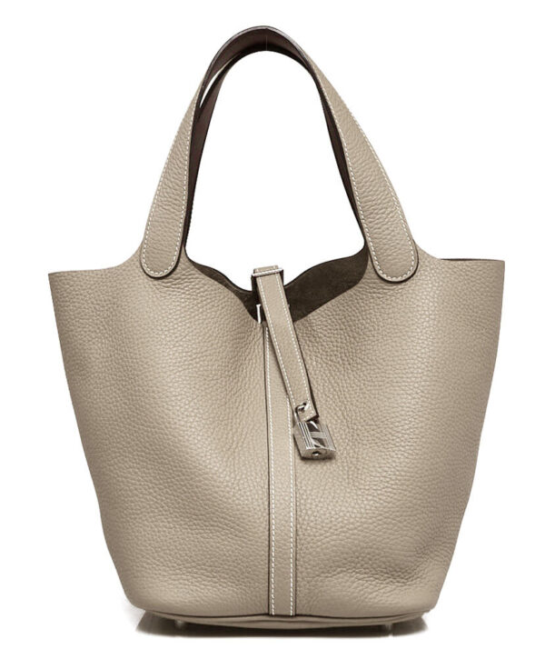 Hermes Picotin Lock Togo Bag 18cm Gray