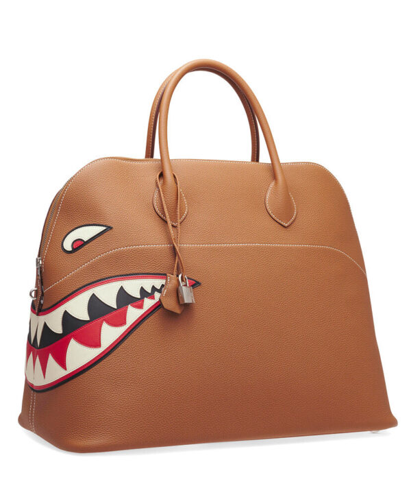 Hermes Runway Shark Bolide Bag Light Coffee