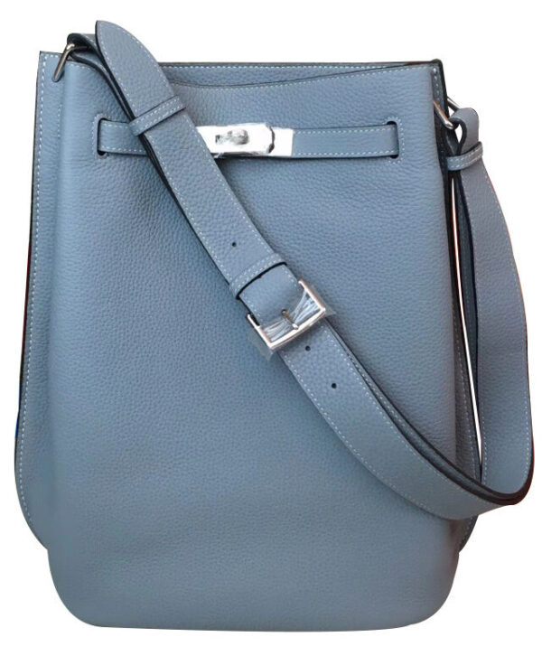 Hermes So Kelly Bag 22 Togo Leather Light Blue