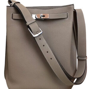 Hermes So Kelly Bag 22 Togo Leather Light Gray