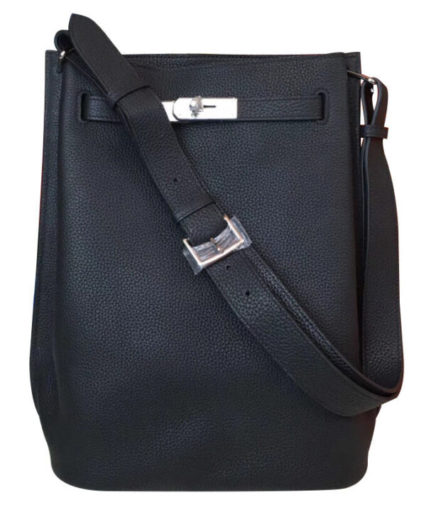 Hermes So Kelly Bag 22 Togo Leather Black