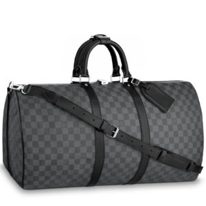 Louis Vuitton Damier Graphite Canvas Keepall N41413 Black