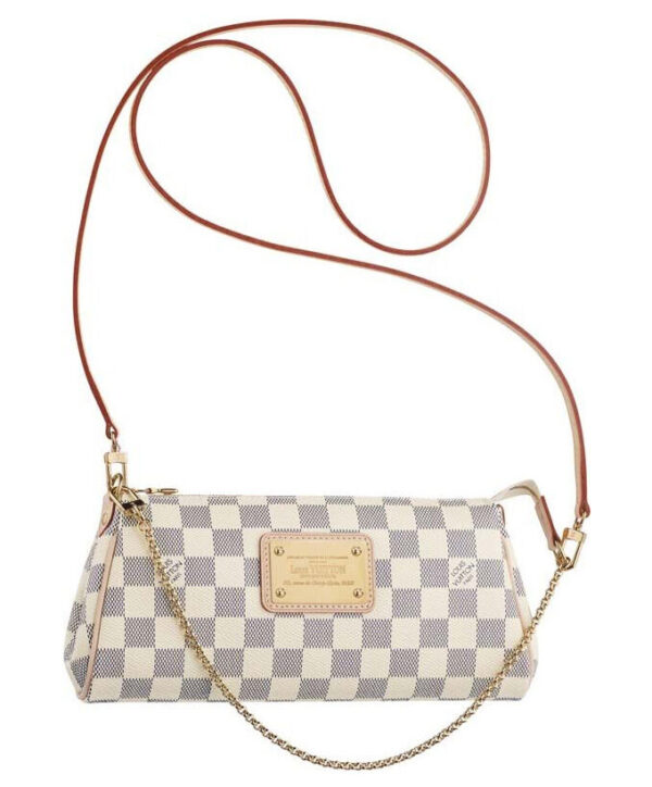 Louis Vuitton Damier Eva Clutch N55214 White