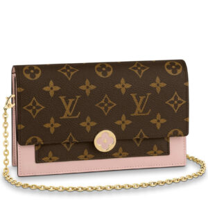 Louis Vuitton Flore Chain Wallet M67404 M67405 Pink