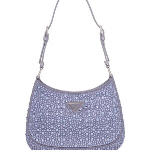 Prada Cleo Satin Bag With Appliques 1BC169 Purple