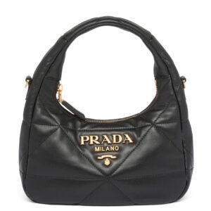 Prada Nappa-leather Mini Bag With Topstitching 1BA384 Black