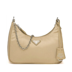 Prada Re-Edition 2005 nylon shoulder bag Apricot