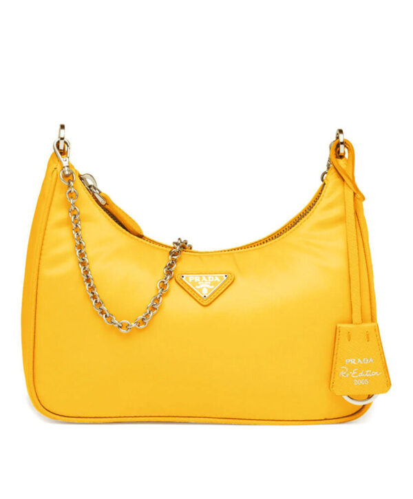 Prada Re-Edition 2005 nylon shoulder bag Yellow